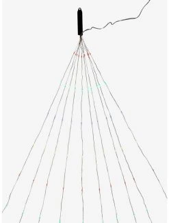 Decor Silver Nylon 200 Multi-Colored Led Lights