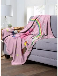 Bedroom Adventure Time Candy People Unite Throw Blanket -Boxlunch Shop 19293089 av2