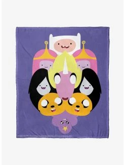 Bedroom Adventure Time Crazy Split Throw Blanket