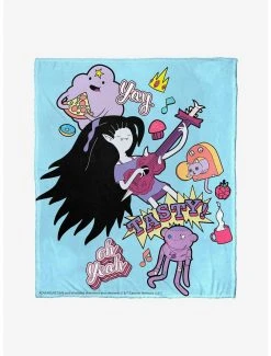Bedroom Adventure Time Tasty Tunes Throw Blanket