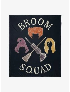 Bedroom Disney Hocus Pocus Broom Squad Throw Blanket