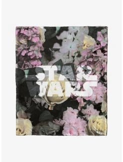 Bedroom Star Wars Floral Logo Throw Blanket