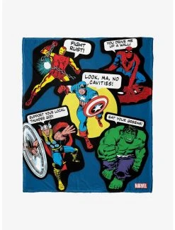Decor Marvel Future Fight Avengers Stickers Throw Blanket