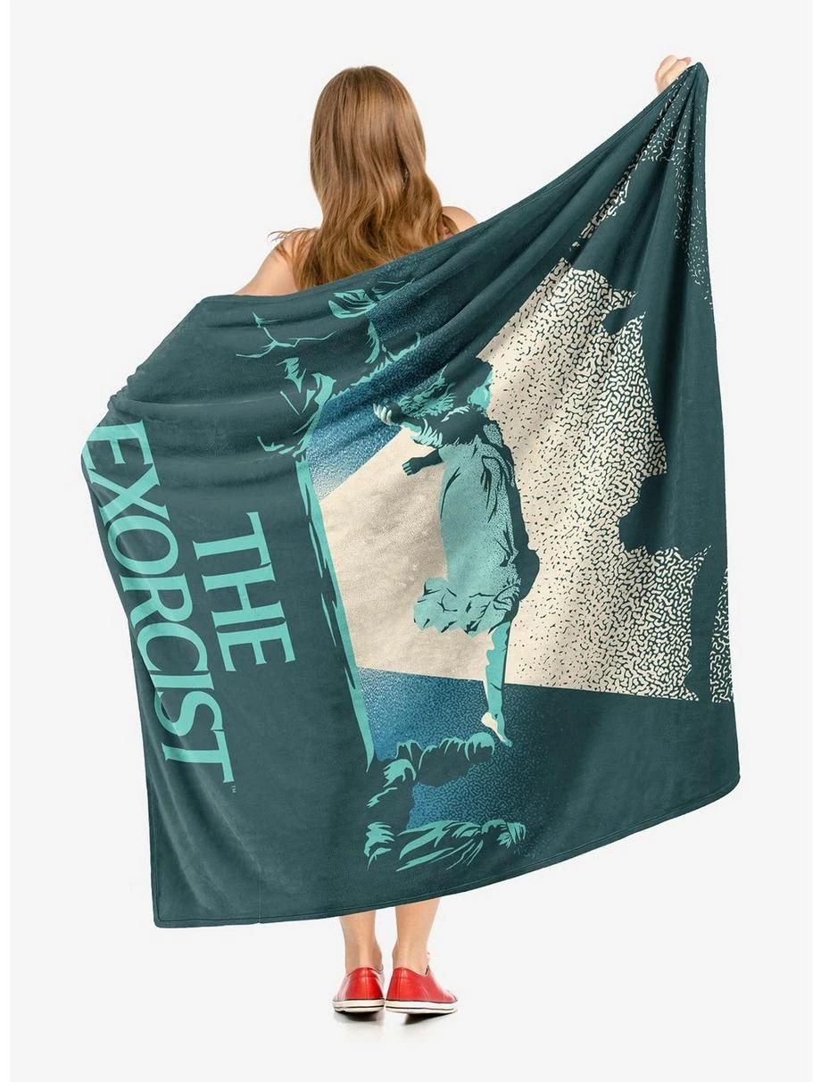 Bedroom The Exorcist Poster Throw Blanket 2 Bedroom The Exorcist Poster Throw Blanket - Image 2