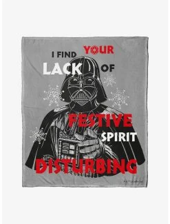 Bedroom Star Wars Disturbed Xmas Throw Blanket