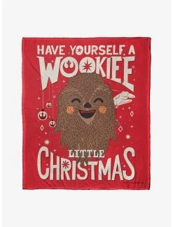 Bedroom Star Wars Wookie Xmas Throw Blanket