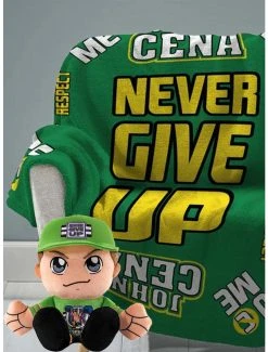 Bedroom WWE John Cena Sleep Squad X Plush: Throw Blanket & Plush Bundle